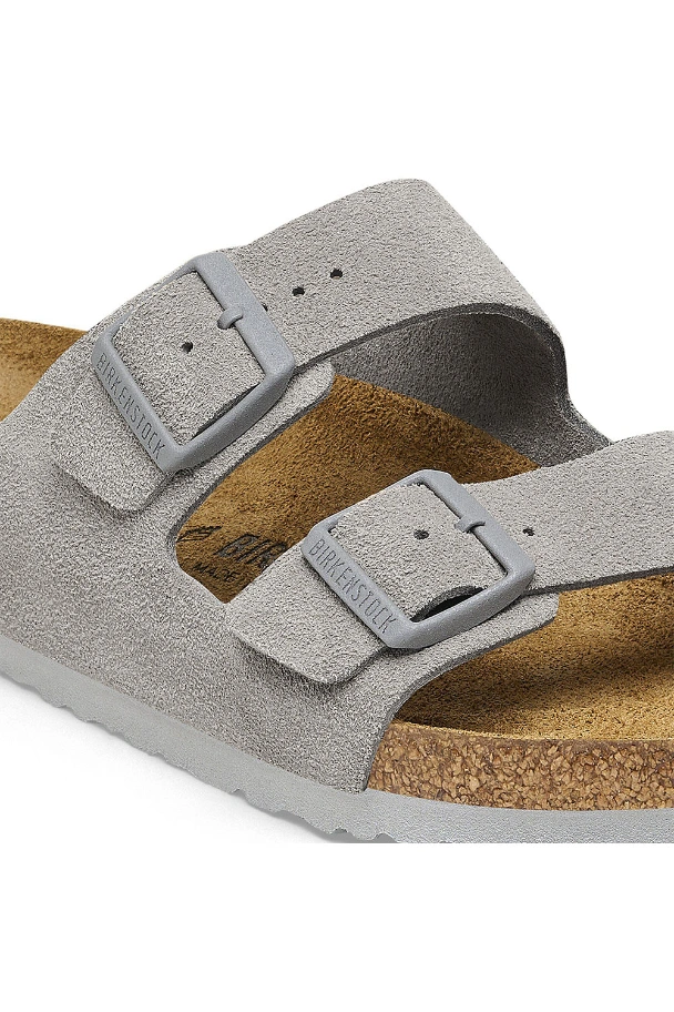 Boutique77 - כפכפים Arizona Suede Leather – BK-1027749 – stone-coin – 4