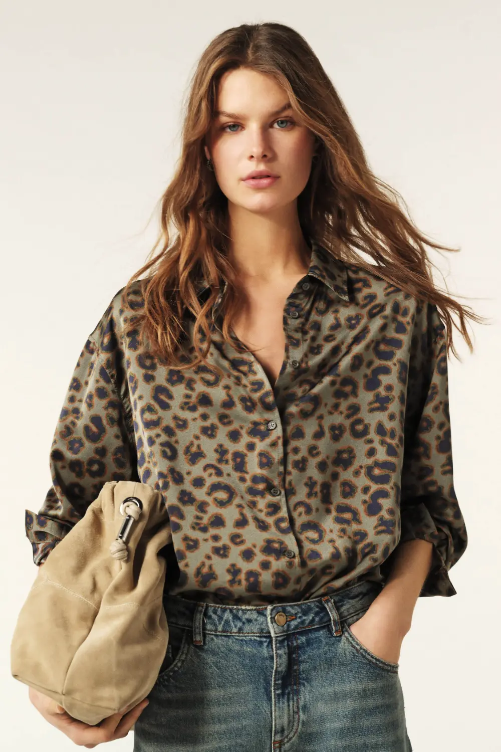 Boutique77 - חולצה Billie – 1E25BILL_KAKI – kaki – 3