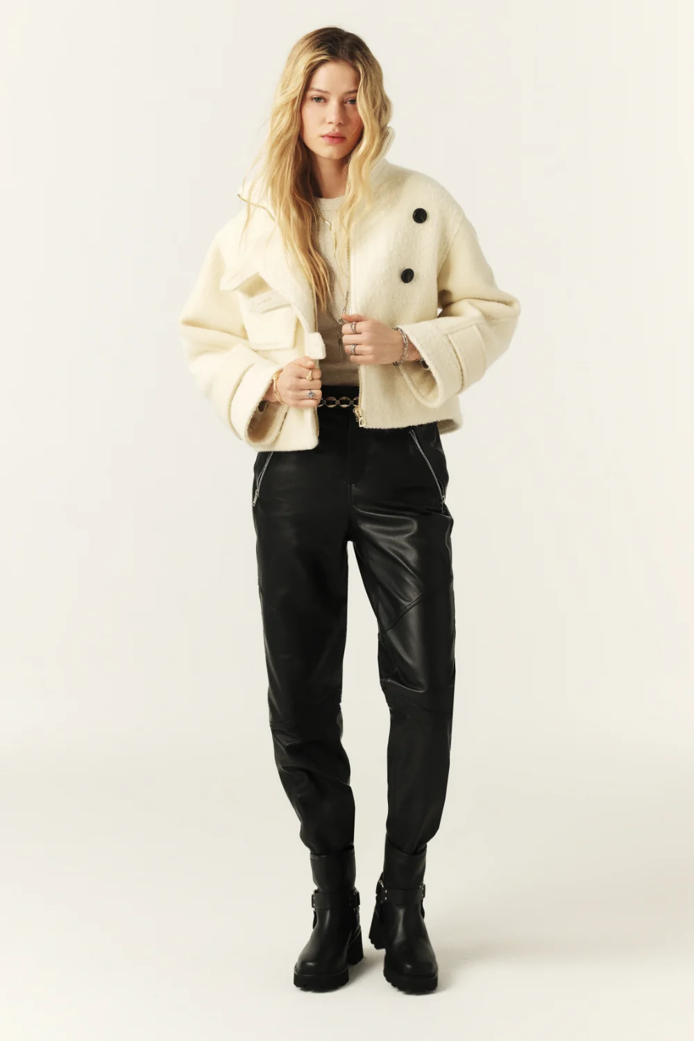 Boutique77 - מעיל Dora – 1E25DORA_ECRU – ecru – 2