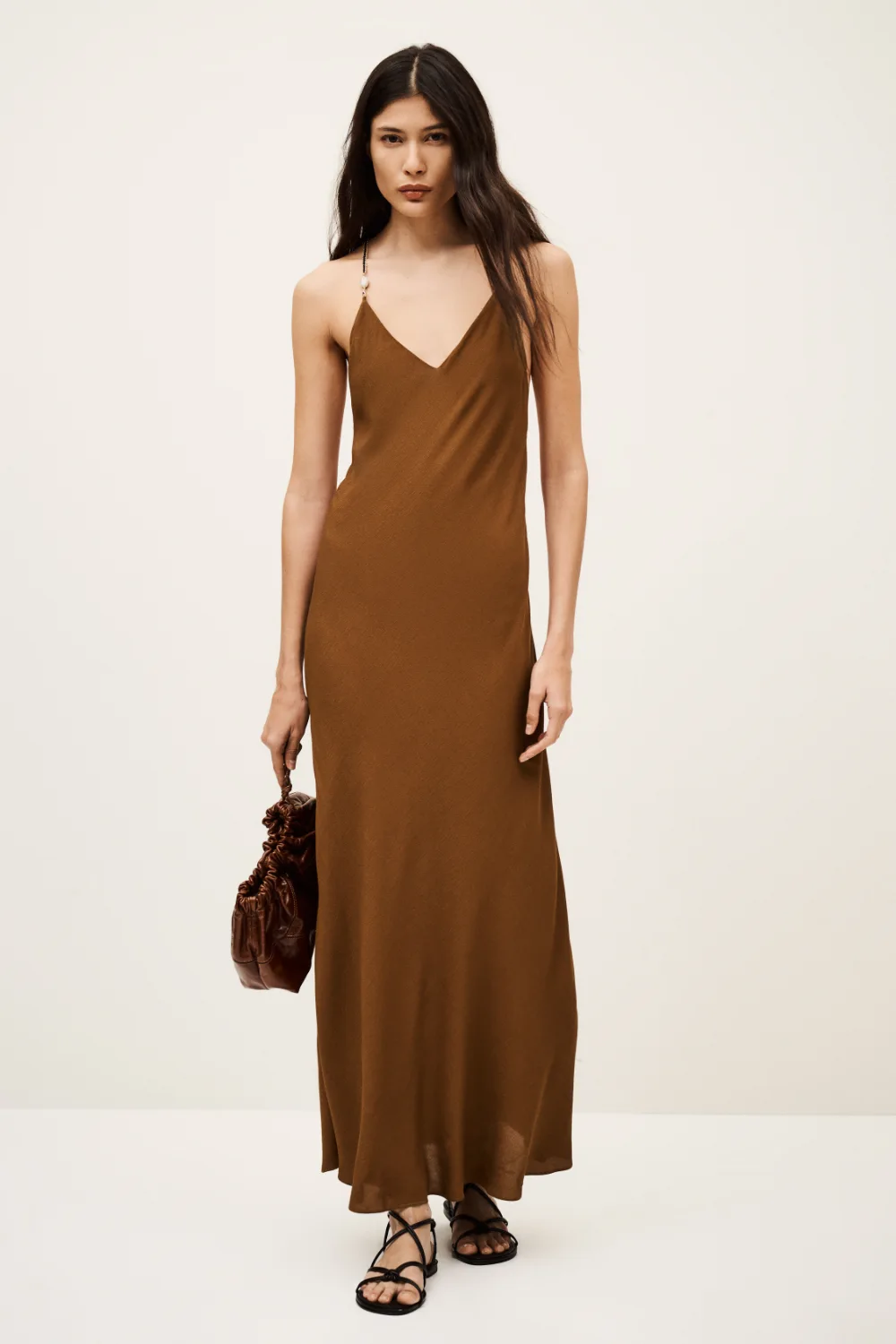 Boutique77 - שמלה Hany – 1E25HANY_MARRON – marron – 1