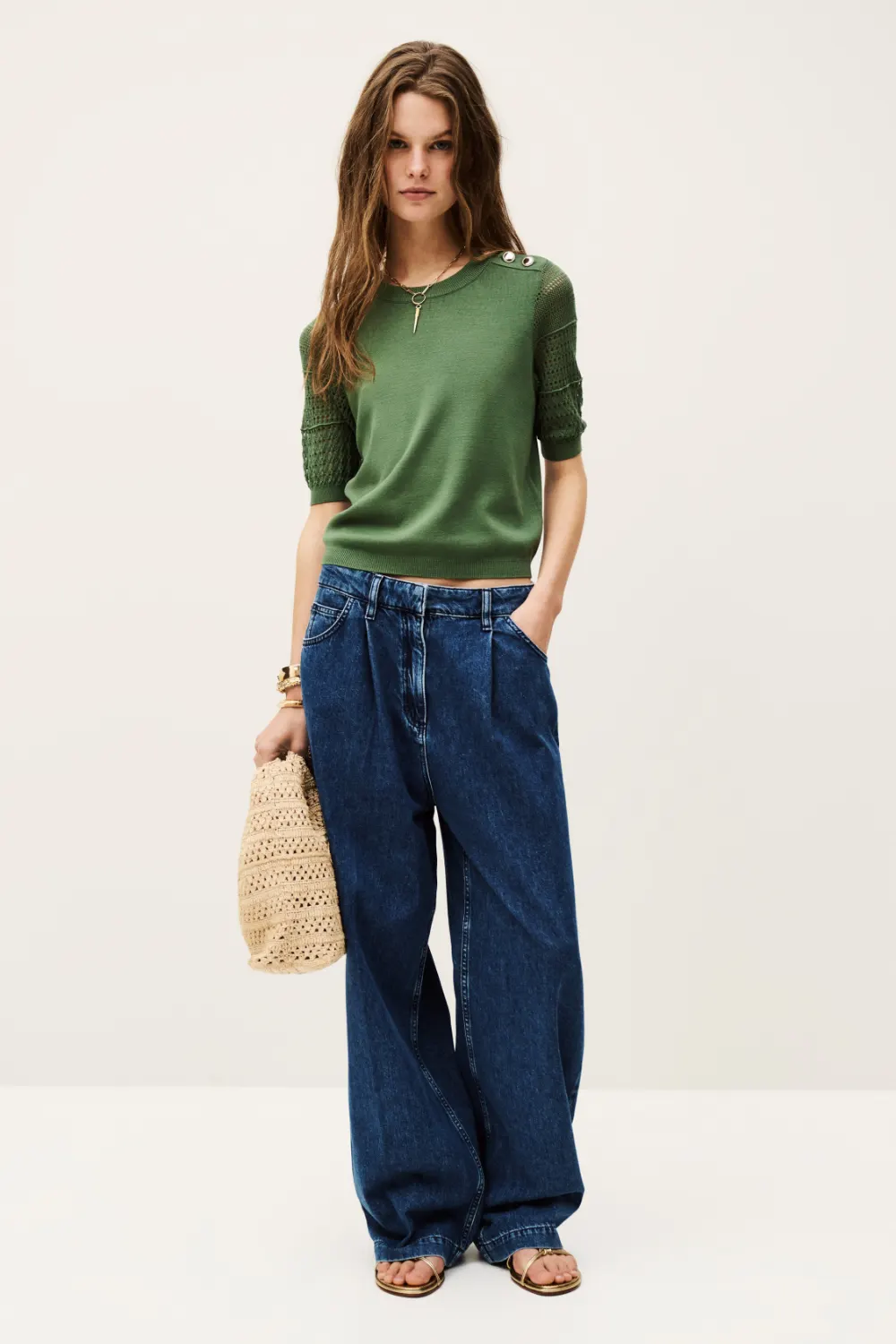 Boutique77 - סוודר Shirley – 1E25SHIR_VERT – vert – 1