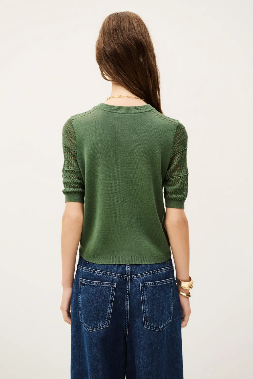 Boutique77 - סוודר Shirley – 1E25SHIR_VERT – vert – 4