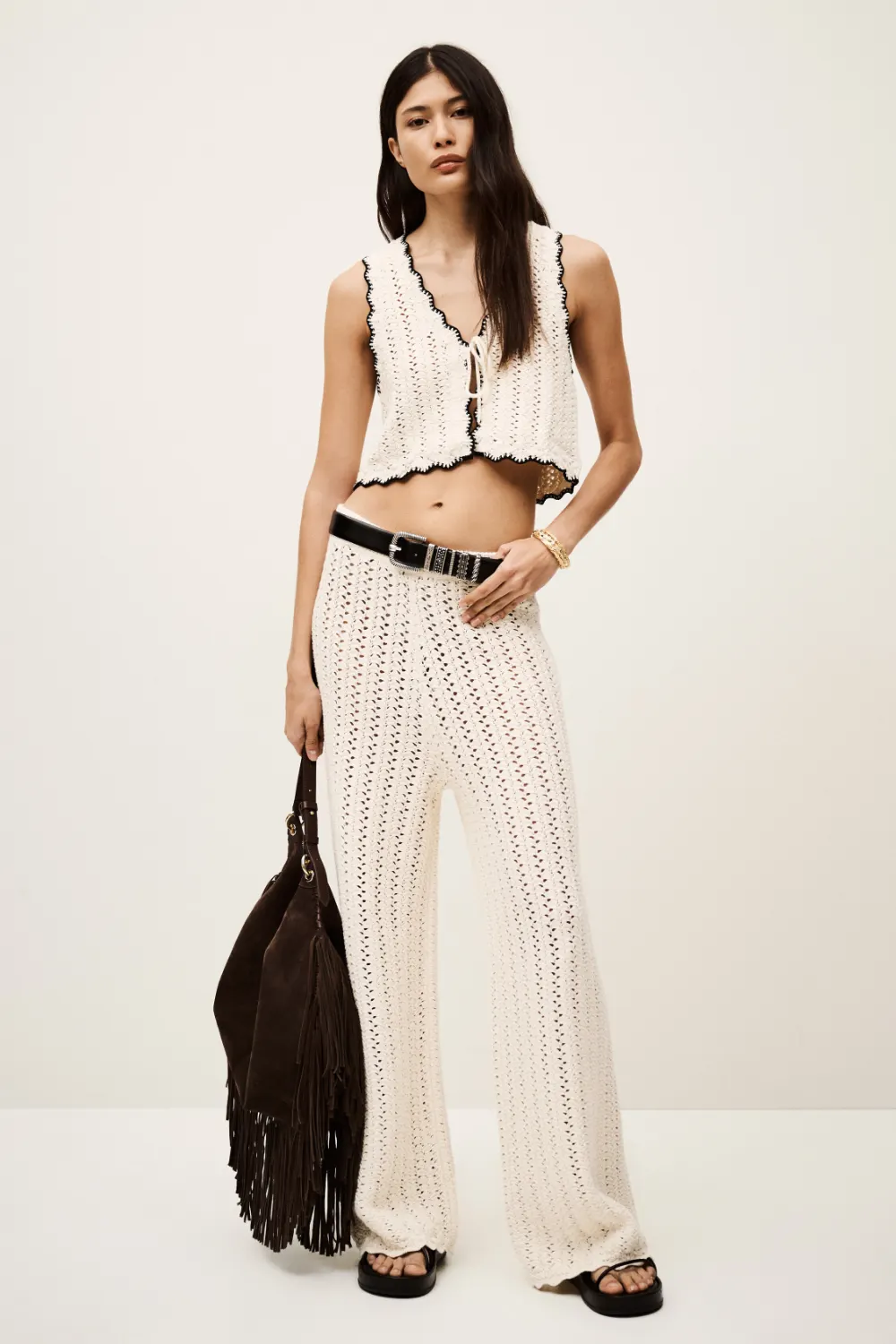 Boutique77 - מכנסיים Silvio – 1E25SILV_ECRU – ecru – 1