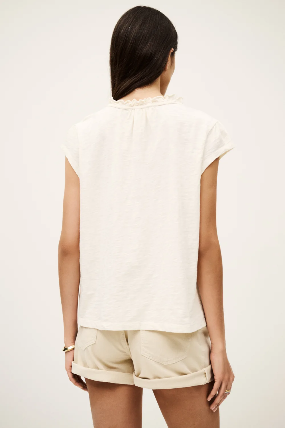 Boutique77 - חולצת טי Very – 1E25VERY_ECRU – ecru – 4