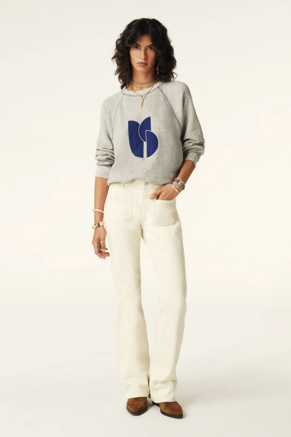 Boutique77 - סווטשירט Bart – 1H24BART_GRISCHINE – 1