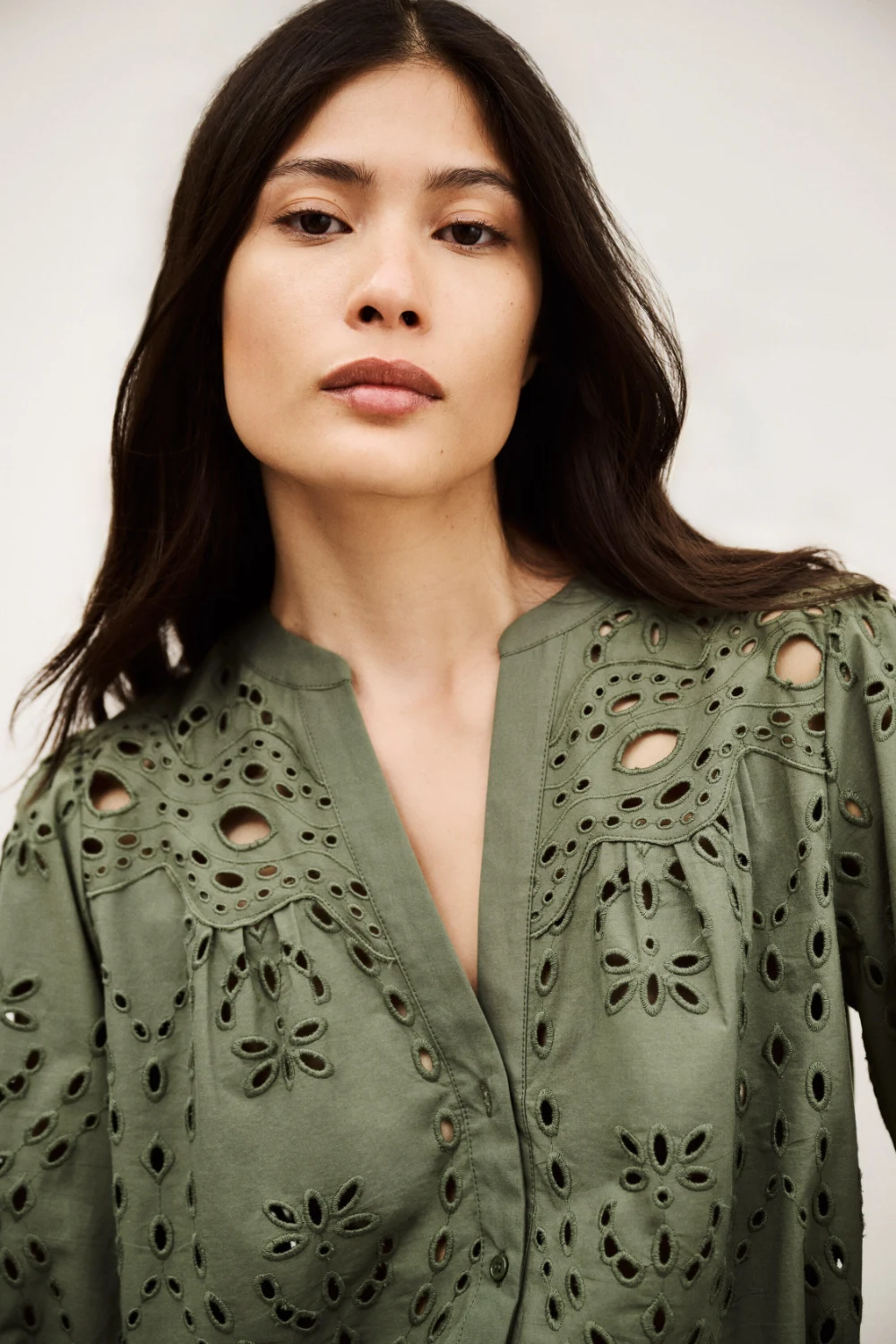 Boutique77 - חולצה Beatrice – 1H25BEAT_KAKI – 3