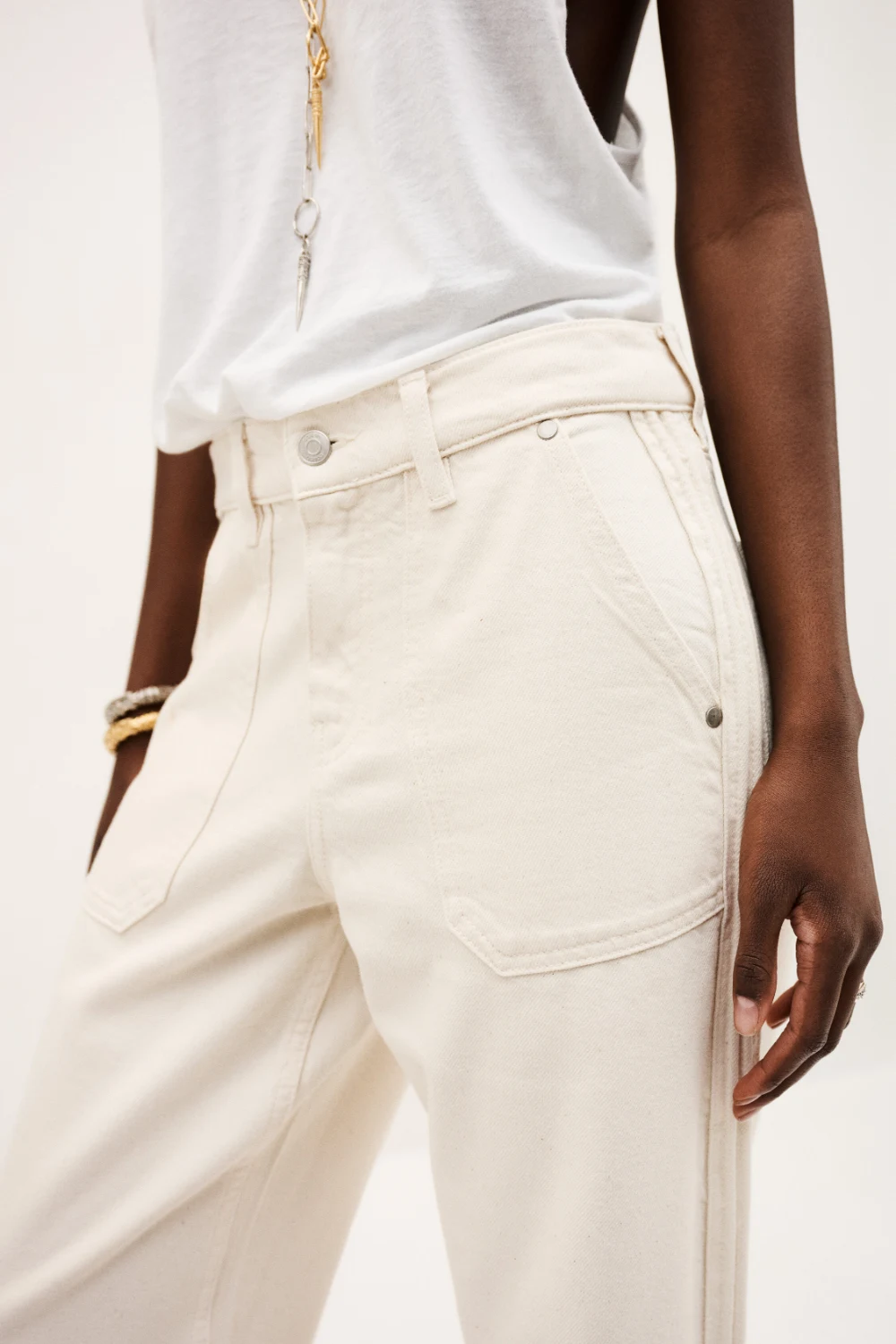 Boutique77 - מכנסיים Cali – 1H25CALI_ECRU – 3