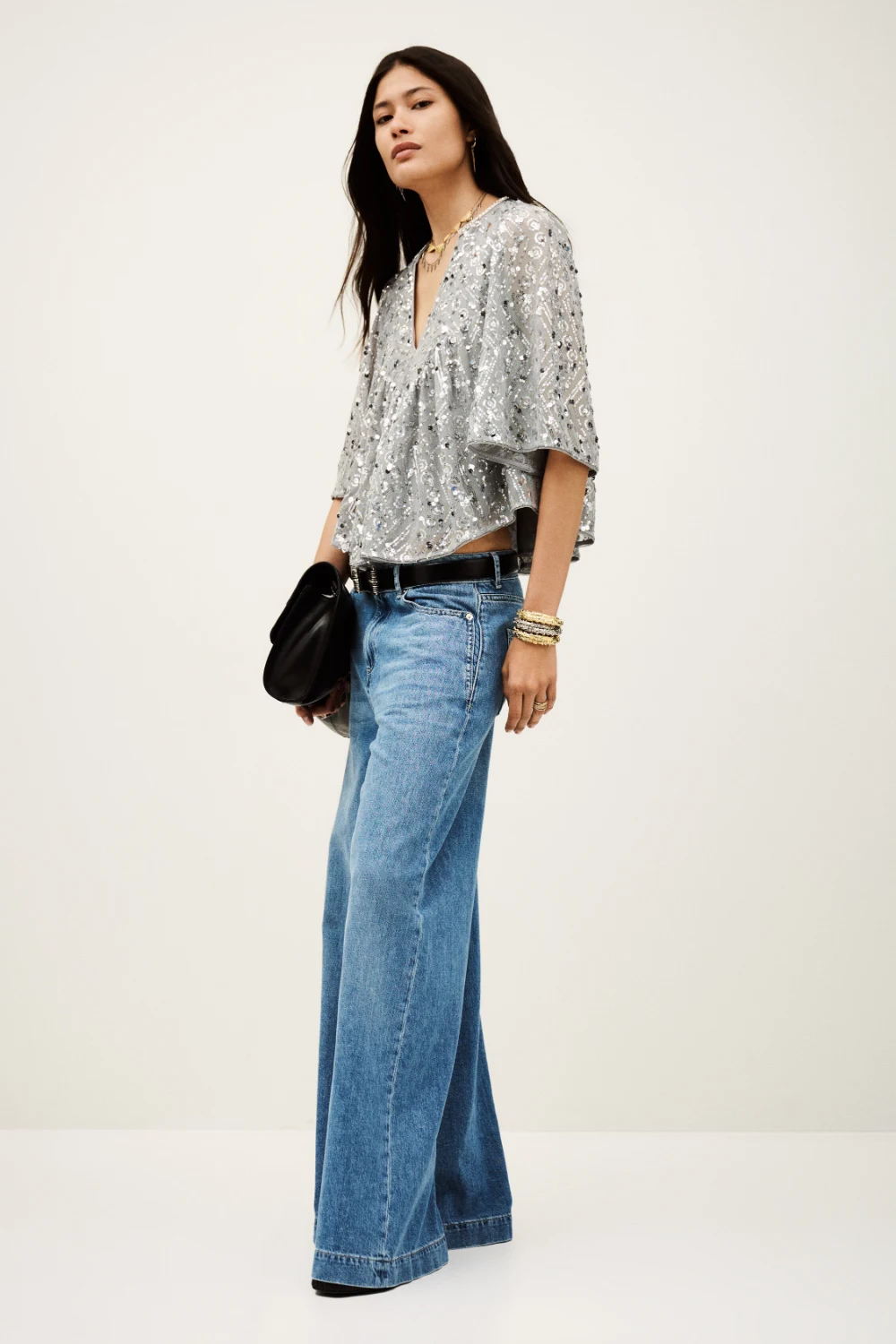 Boutique77 - חולצה Cara – 1H25CARA_SILVER – 1