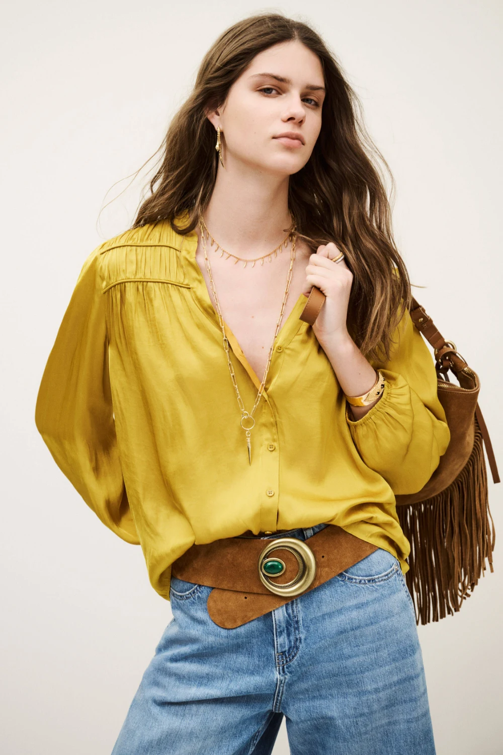 Boutique77 - חולצה Cessia – 1H25CESS_CURRY – 1