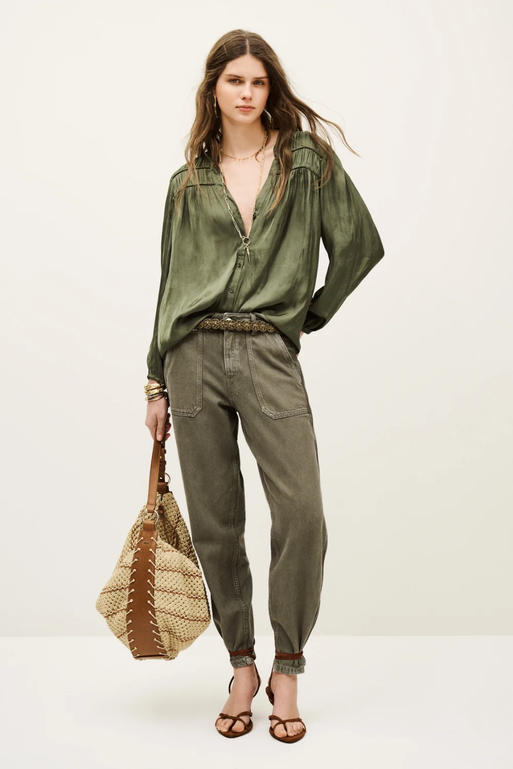 Boutique77 - חולצה Cessia – 1H25CESS_KAKI – 1