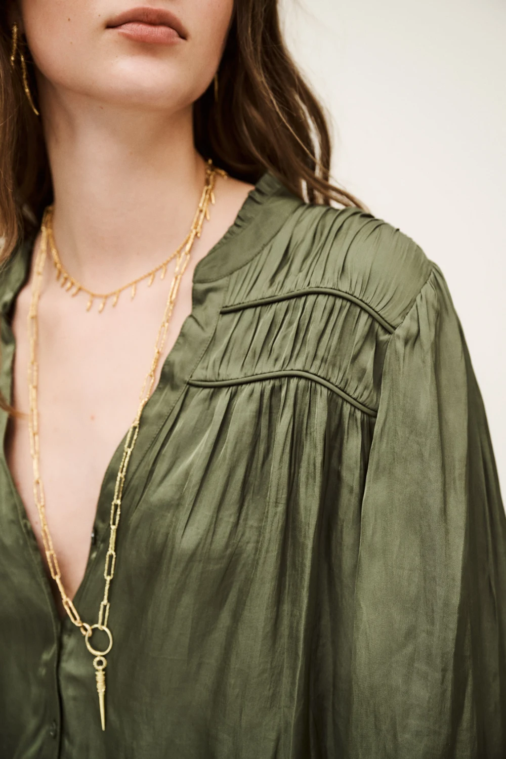 Boutique77 - חולצה Cessia – 1H25CESS_KAKI – 3