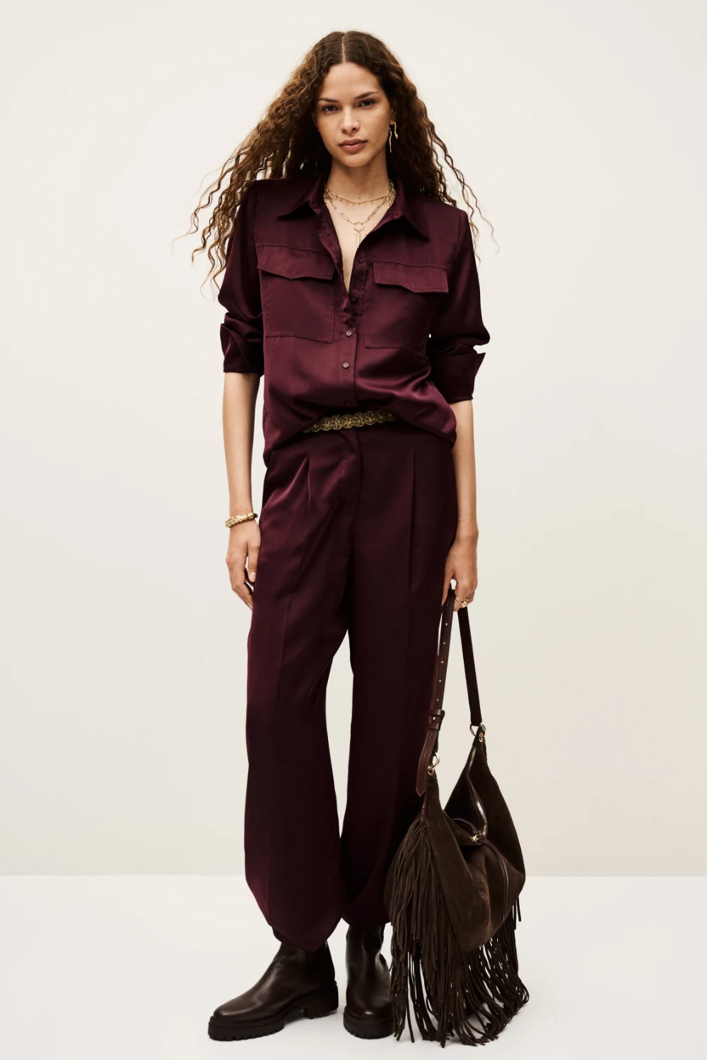 Boutique77 - מכנסיים Charly – 1H25CHAR_PRUNE – 1