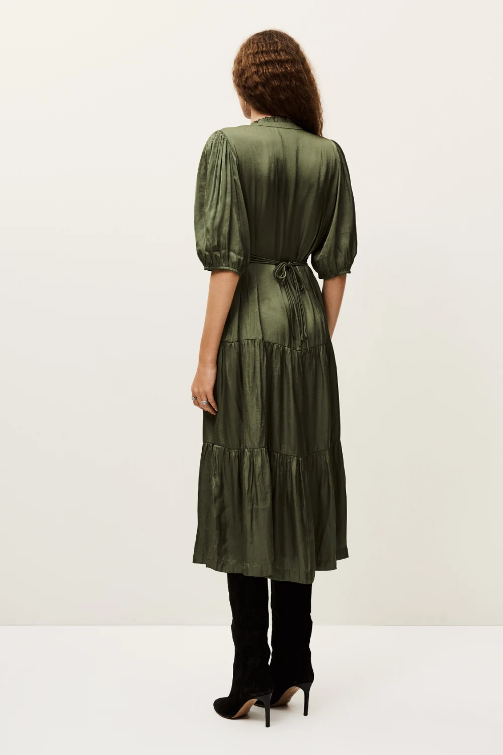 Boutique77 - שמלה Cleli – 1H25CLEL_KAKI – 3