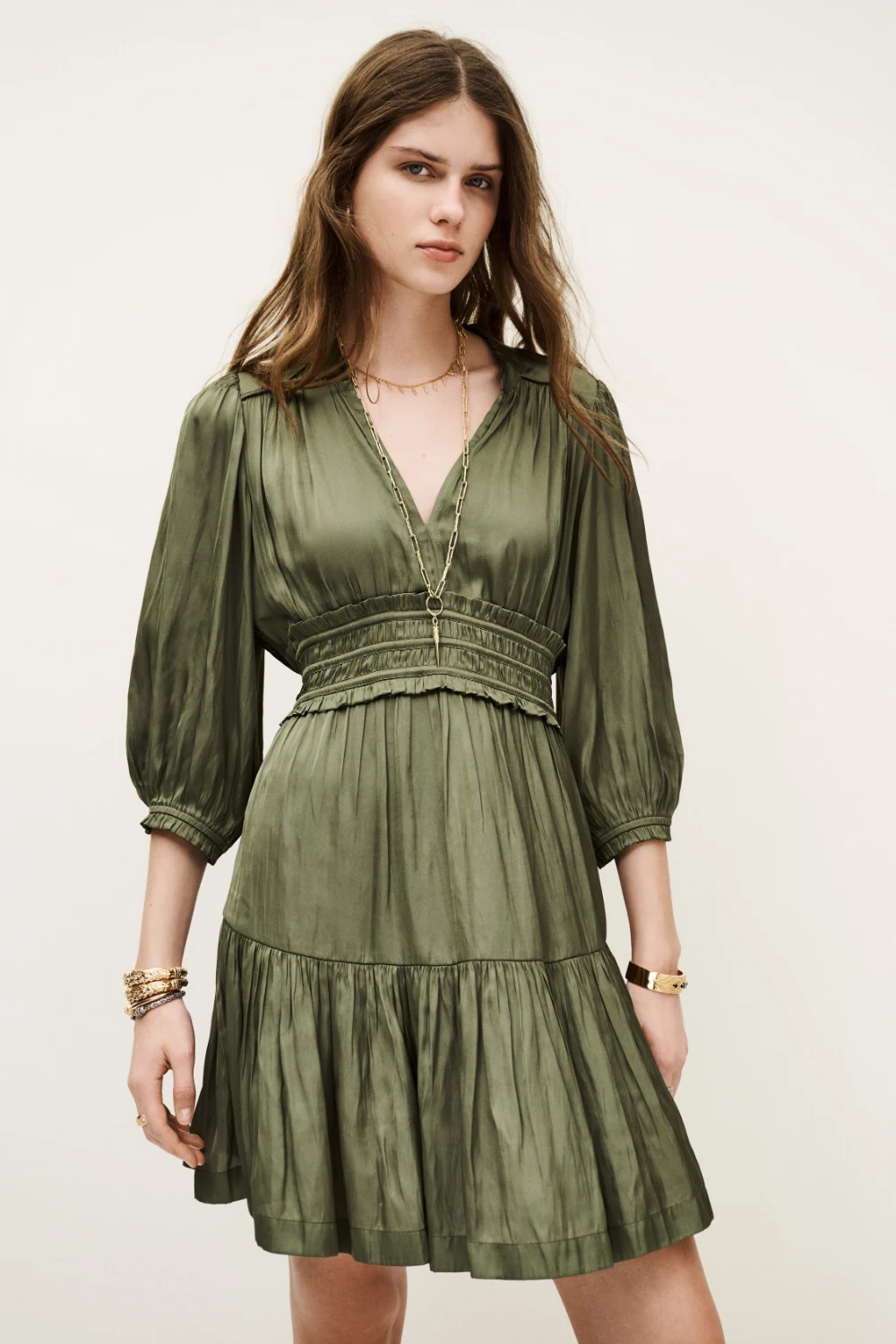 Boutique77 - שמלה Cyrilia – 1H25CYRI_KAKI – 3