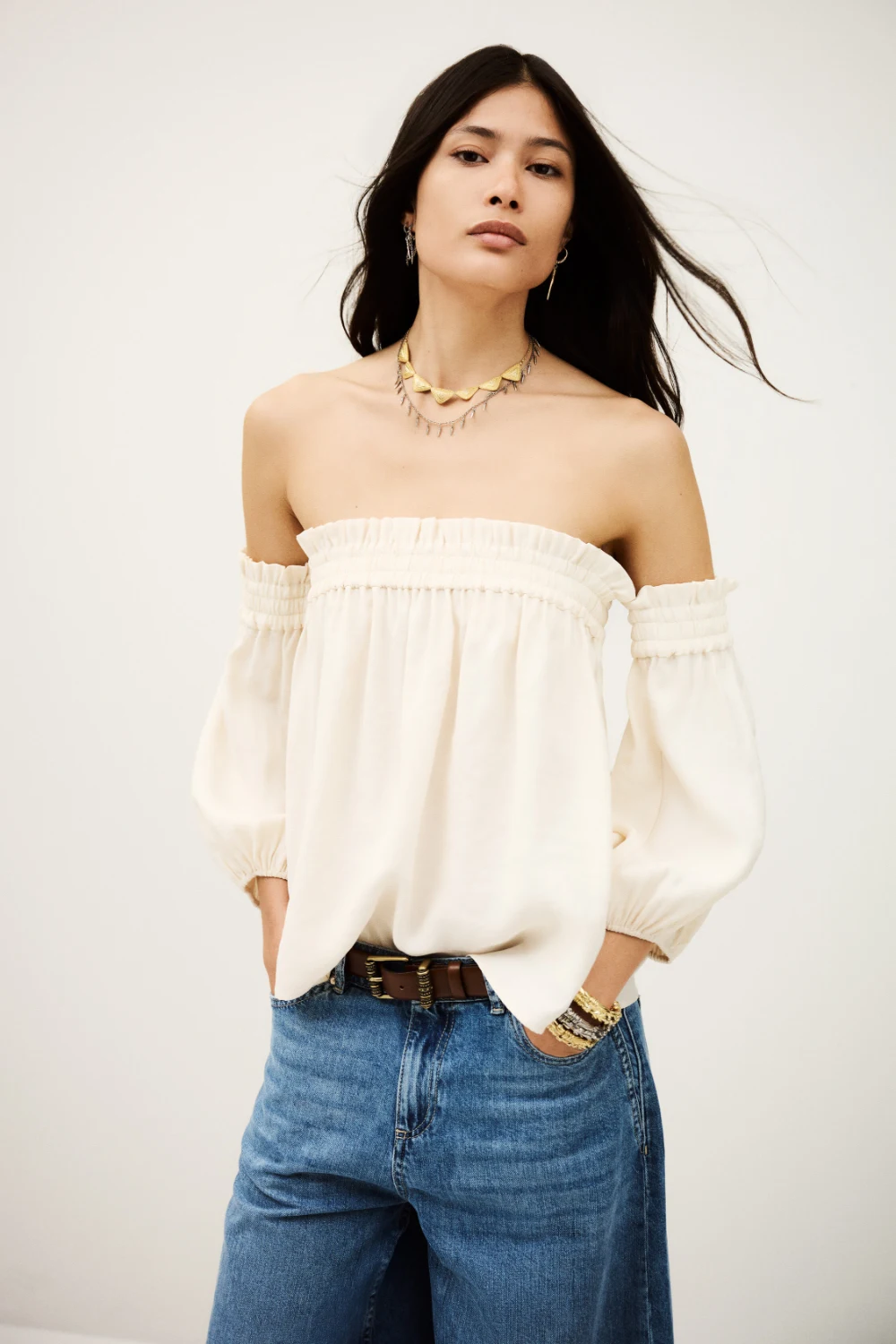 Boutique77 - חולצה Dalila – 1H25DALI_ECRU – 1
