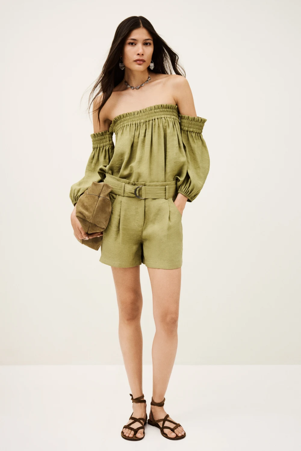 Boutique77 - חולצה Dalila – 1H25DALI_KAKI – 1