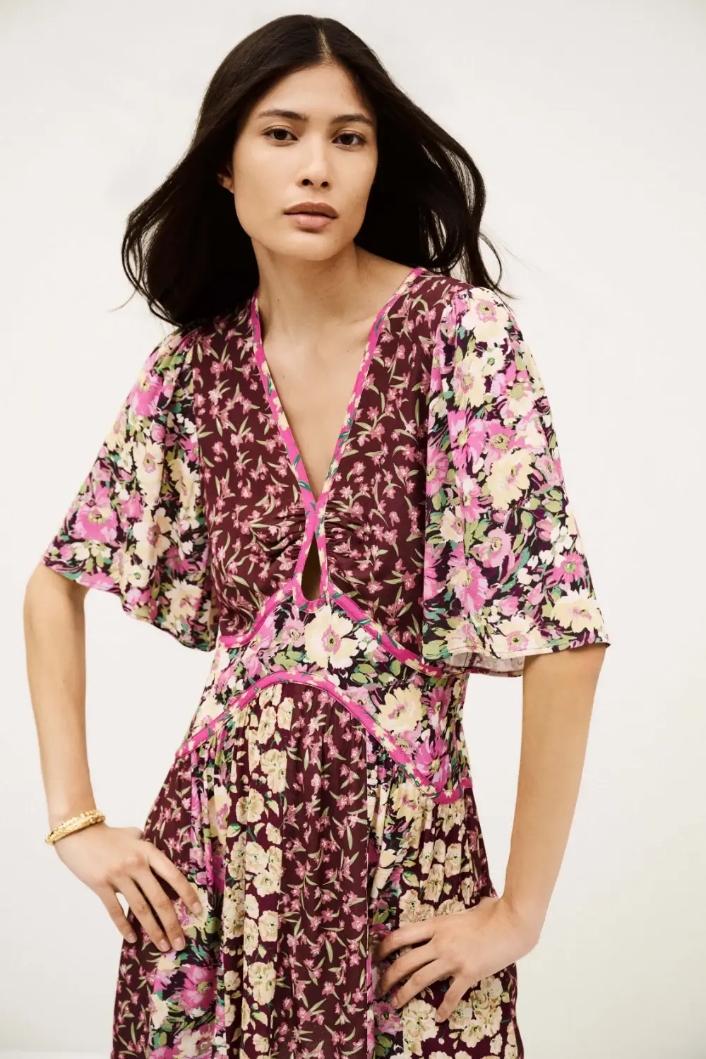 Boutique77 - שמלה Indrea – 1H25INDR_BORDEAUX – 1