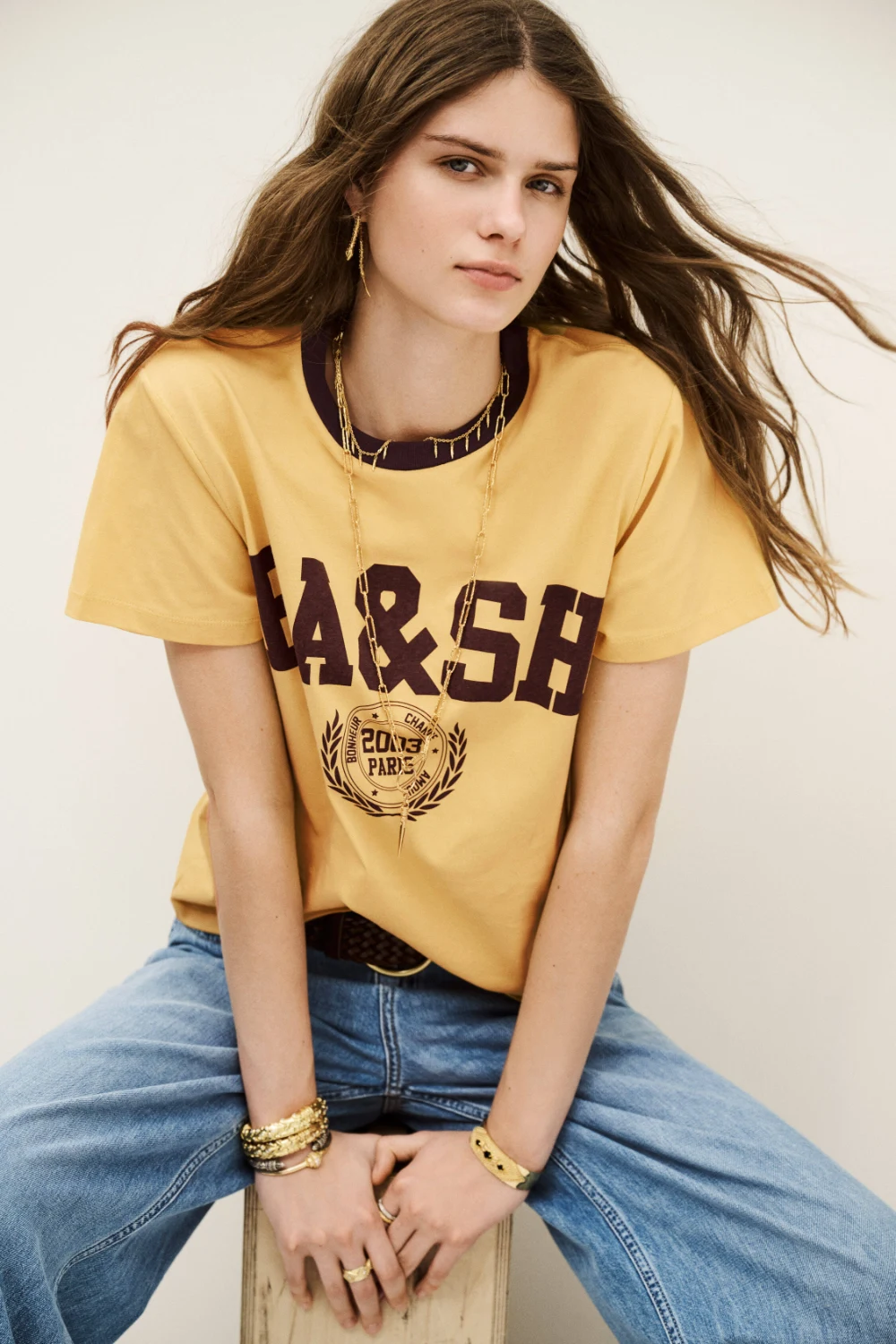 Boutique77 - חולצה Ioni – 1H25IONI_JAUNE – 1