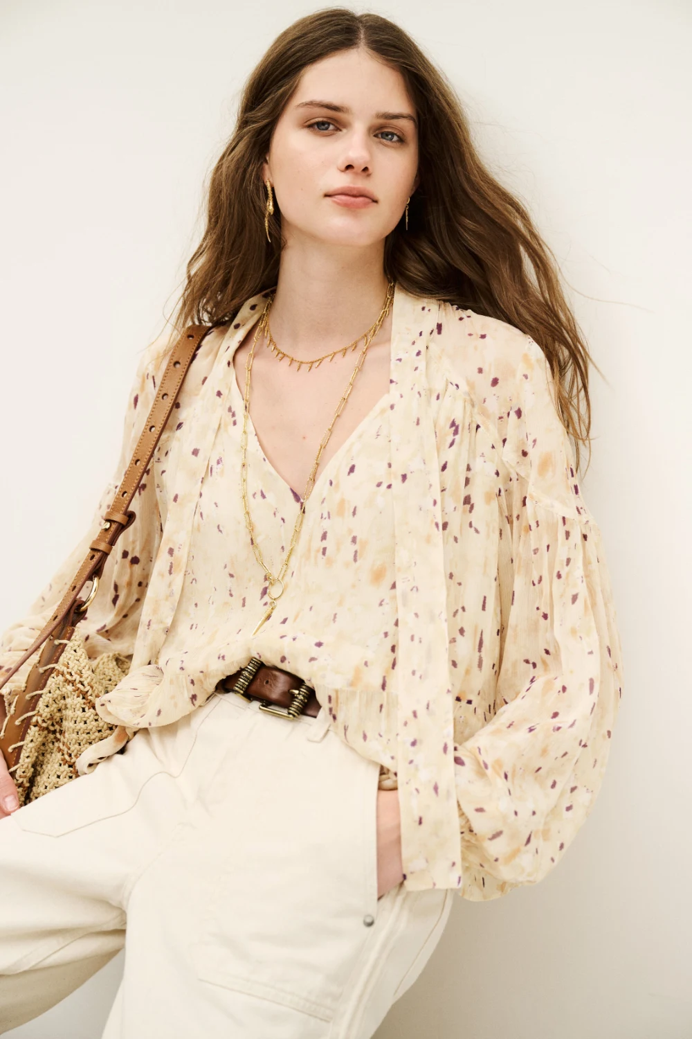 Boutique77 - חולצה Kamala – 1H25KAMA_BEIGE – 1