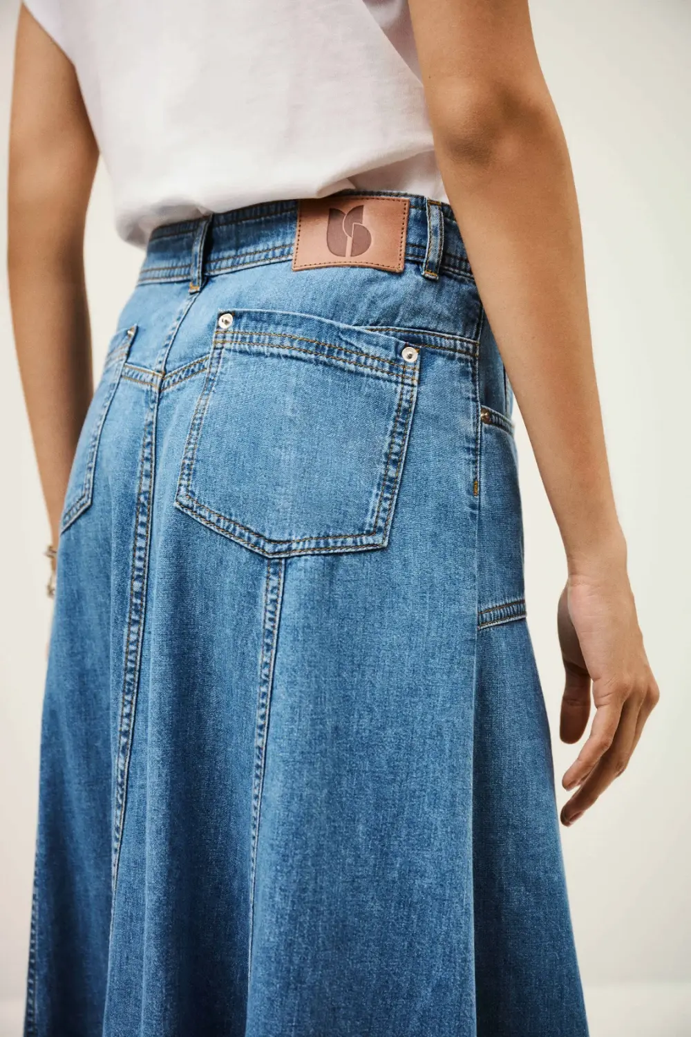 Boutique77 - חצאית Laddie – 1H25LADD_LIGHTUSEDBLUE – 4