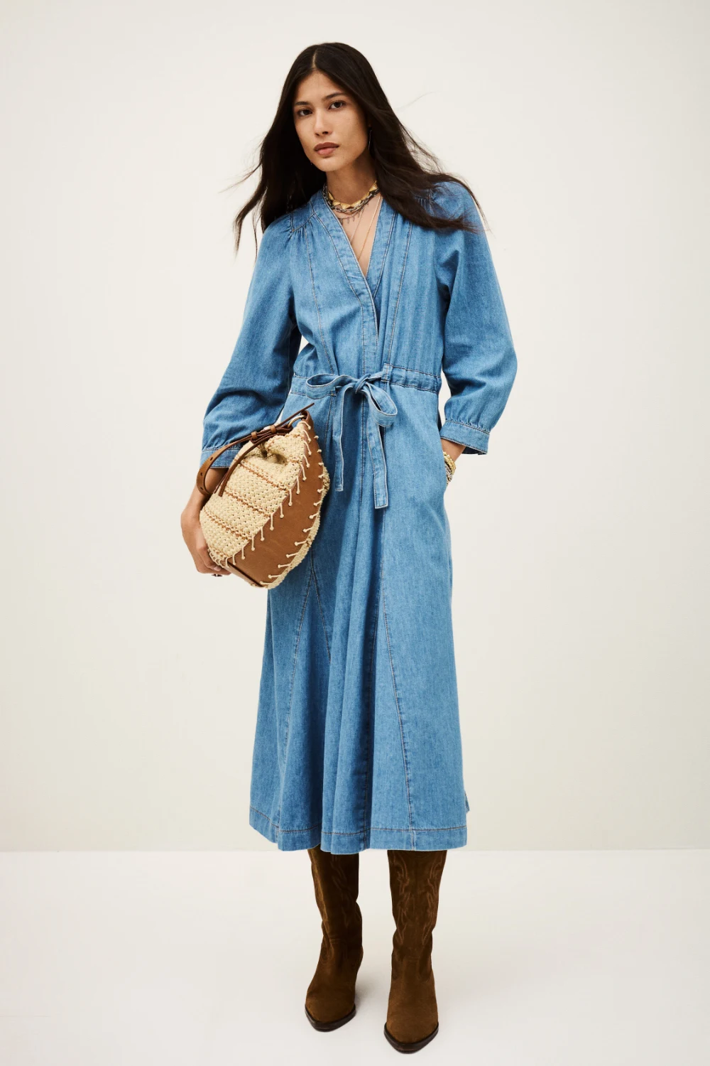 Boutique77 - שמלה Lia – 1H25LIA_LIGHTUSEDBLUE – 1