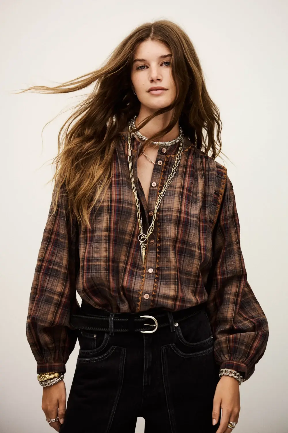 Boutique77 - חולצה Shea – 1H25SHEA_MARRON – 2