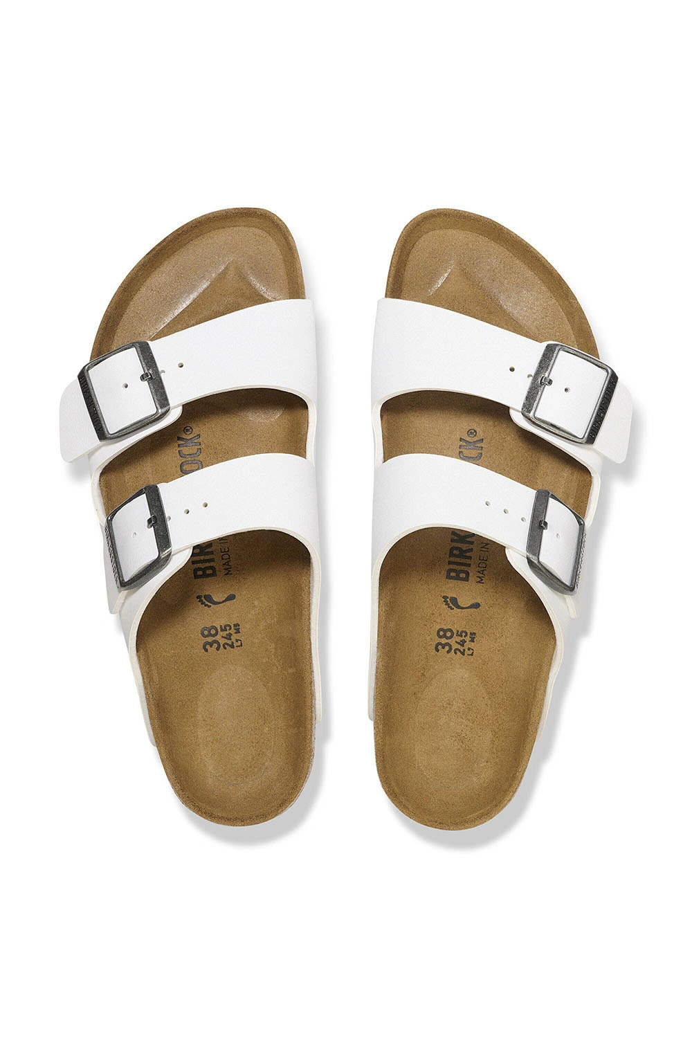 Boutique77 - כפכפים Arizona Birko-Flor – BK-552683 – white – 2