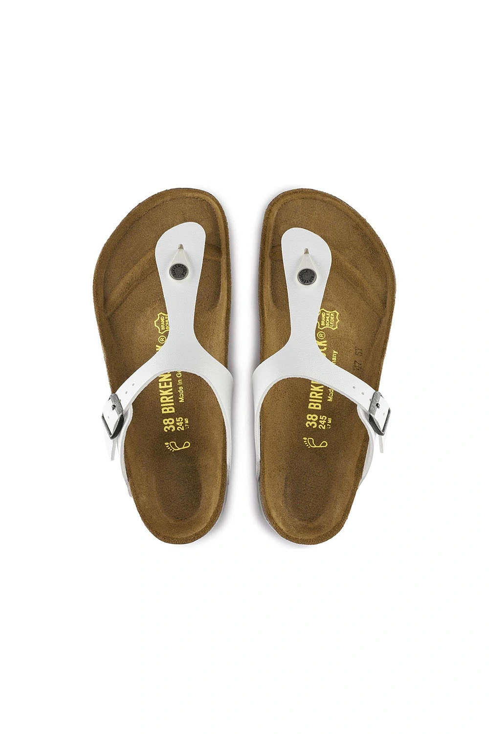 Boutique77 - כפכפים Gizeh Birko-Flor – BK-745531 – white – 2