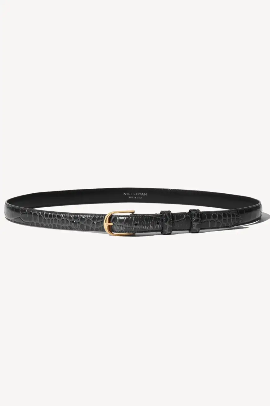 B0002l39 Black W Shiny Brass Buckle 2