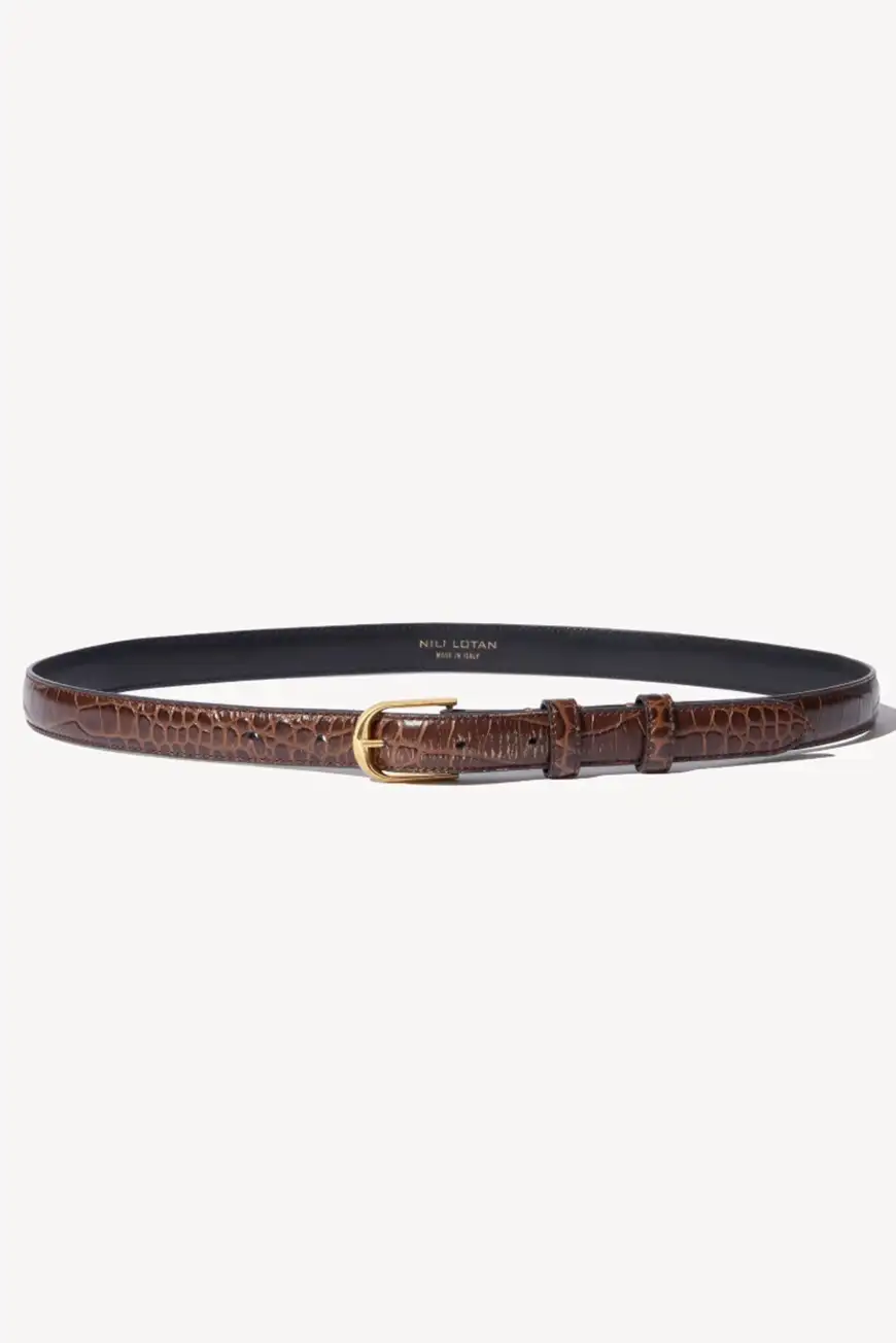 B0002l39 Dark Brown W Shiny Brass Buckle 1