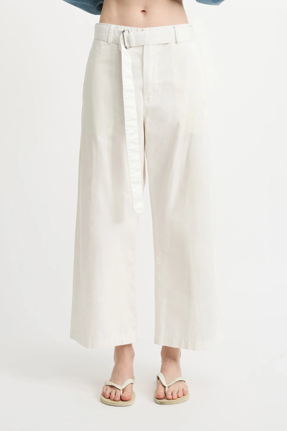 Boutique77 - מכנסיים Belted Chino – DM-DSW0094942 – white – 1