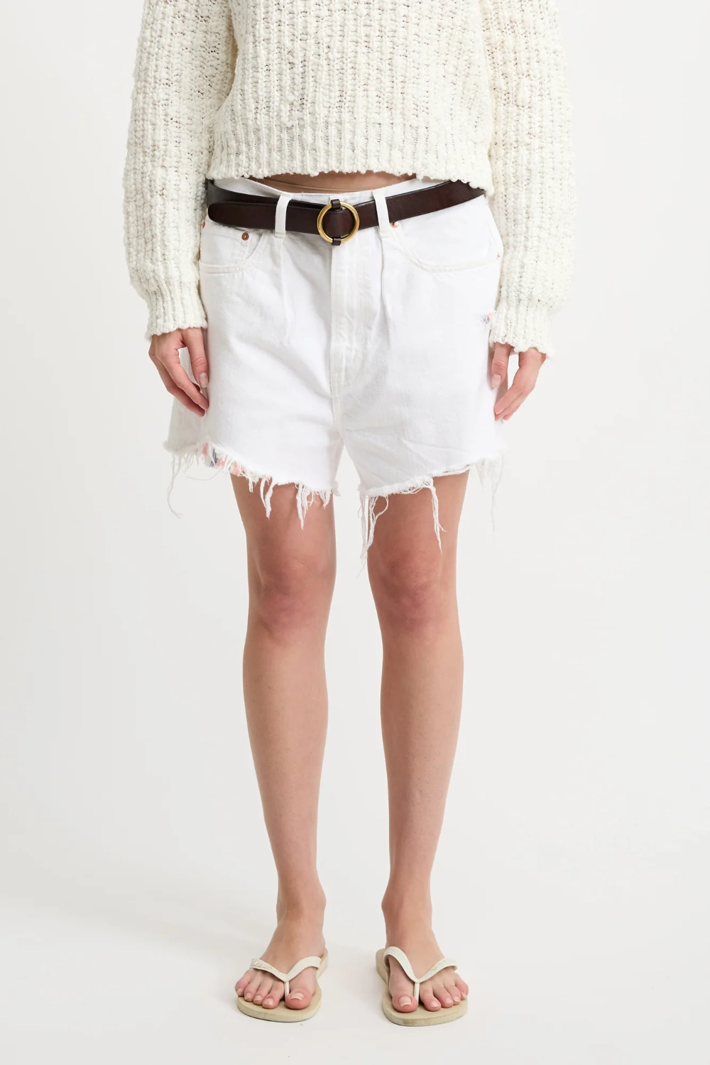 Boutique77 - מכנס קצר Brooke – DM-DSW2105500R – white-w-madras-patchwork – 1