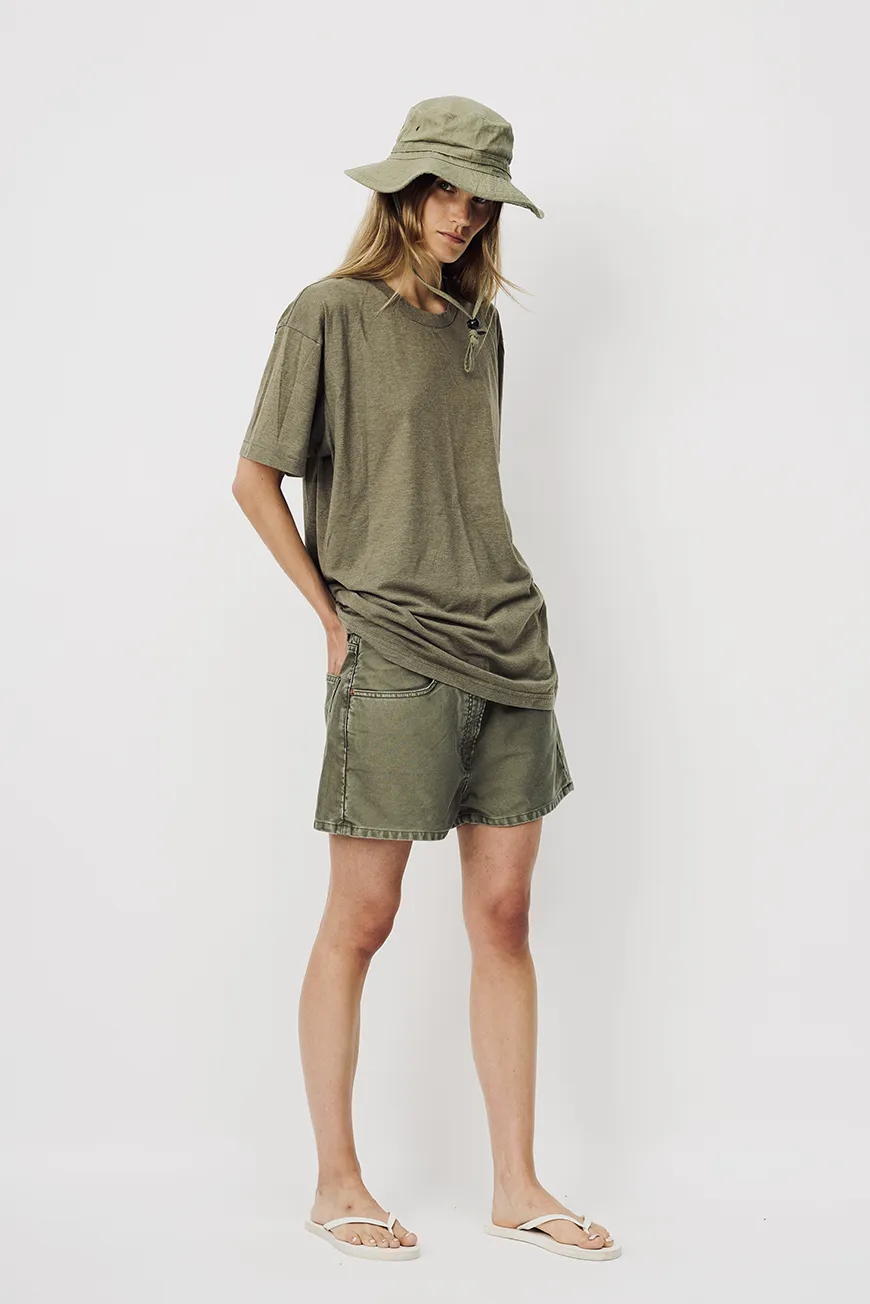 Boutique77 - מכנסיים קצרים Haisley – DSWD360D655A – olive-green-bedford-cord – 1