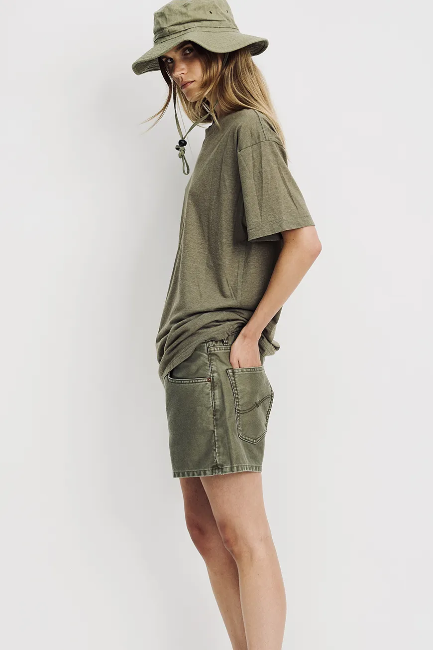 Boutique77 - מכנסיים קצרים Haisley – DSWD360D655A – olive-green-bedford-cord – 2