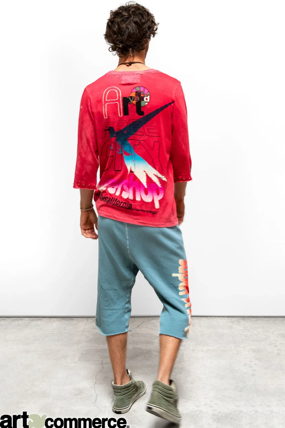 Boutique77 - חולצת טי-שירט Circa'2005 Supershop Malibu Homage Supervintage – FC-ACTLST008-HTRPW – hotred-powder – 1