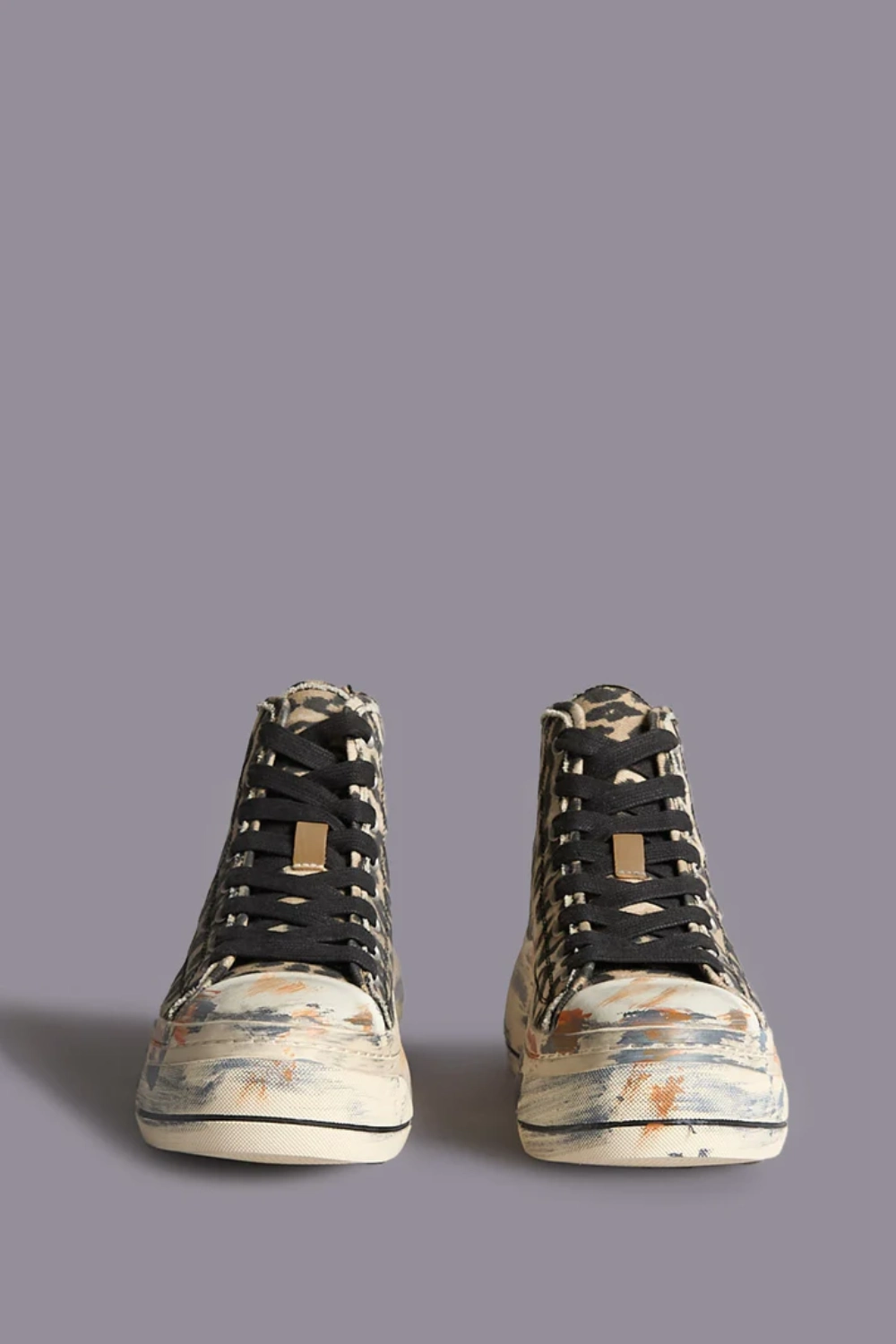 Boutique77 - סניקרס Kurt High Top – R13S5029-S176Y – distressed-light-leopard – 1