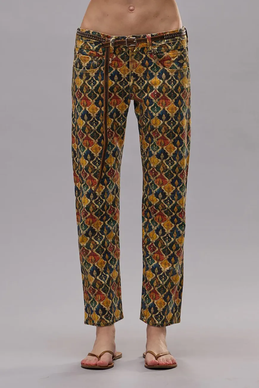 Boutique77 - ג’ינס Boy Straight – R13W0091D388A – gold-orange-ikat – 2