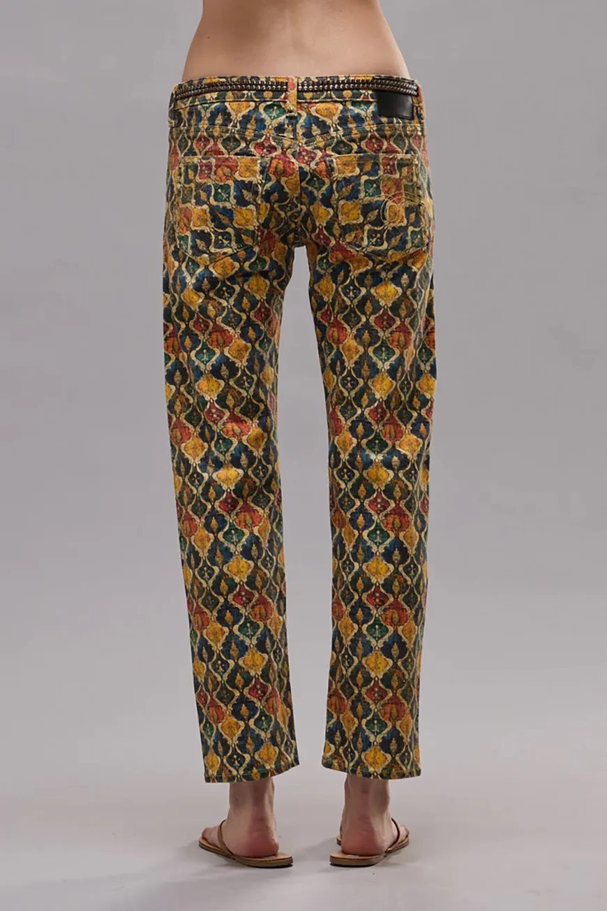 Boutique77 - ג’ינס Boy Straight – R13W0091D388A – gold-orange-ikat – 3