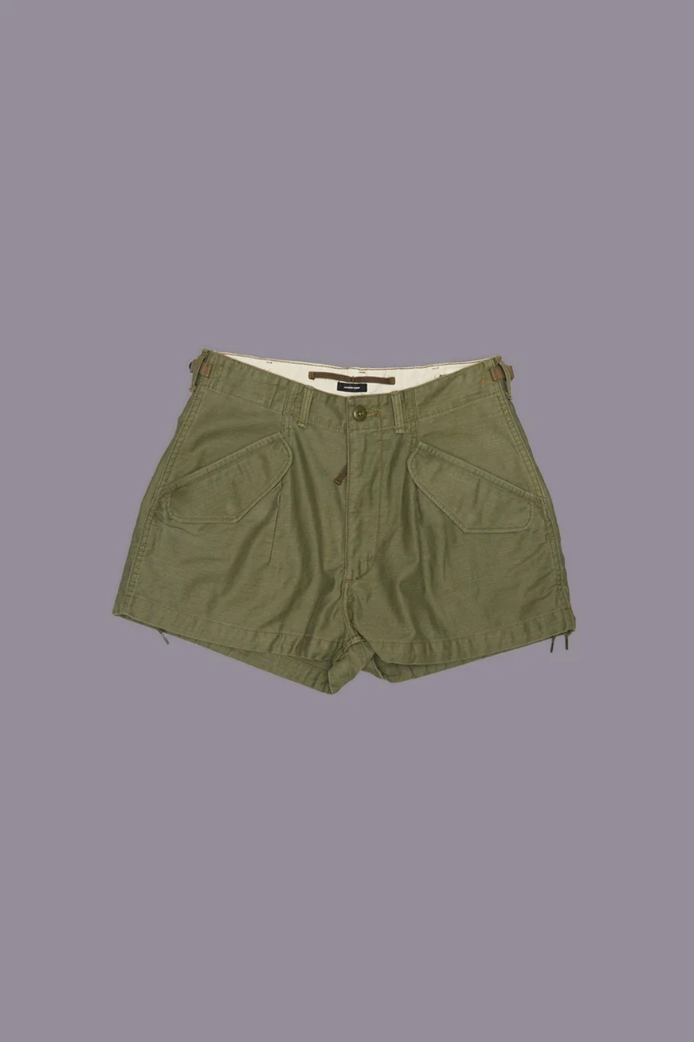 Boutique77 - מכנס קצר Marianne Cargo – R13WD175-D311A – olive-sateen – 2