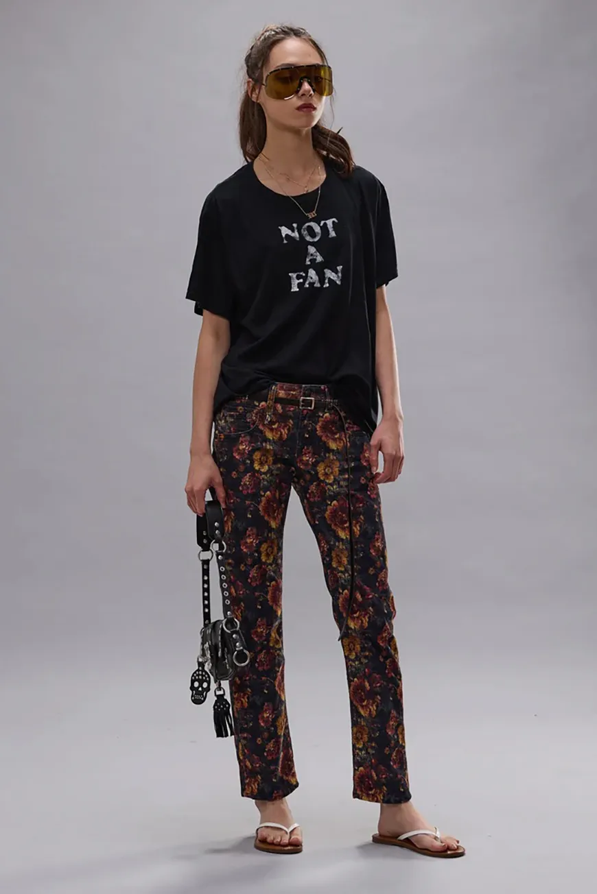 Boutique77 - חולצת טי Not A Fan Boy – R13WK001K124A – black – 1