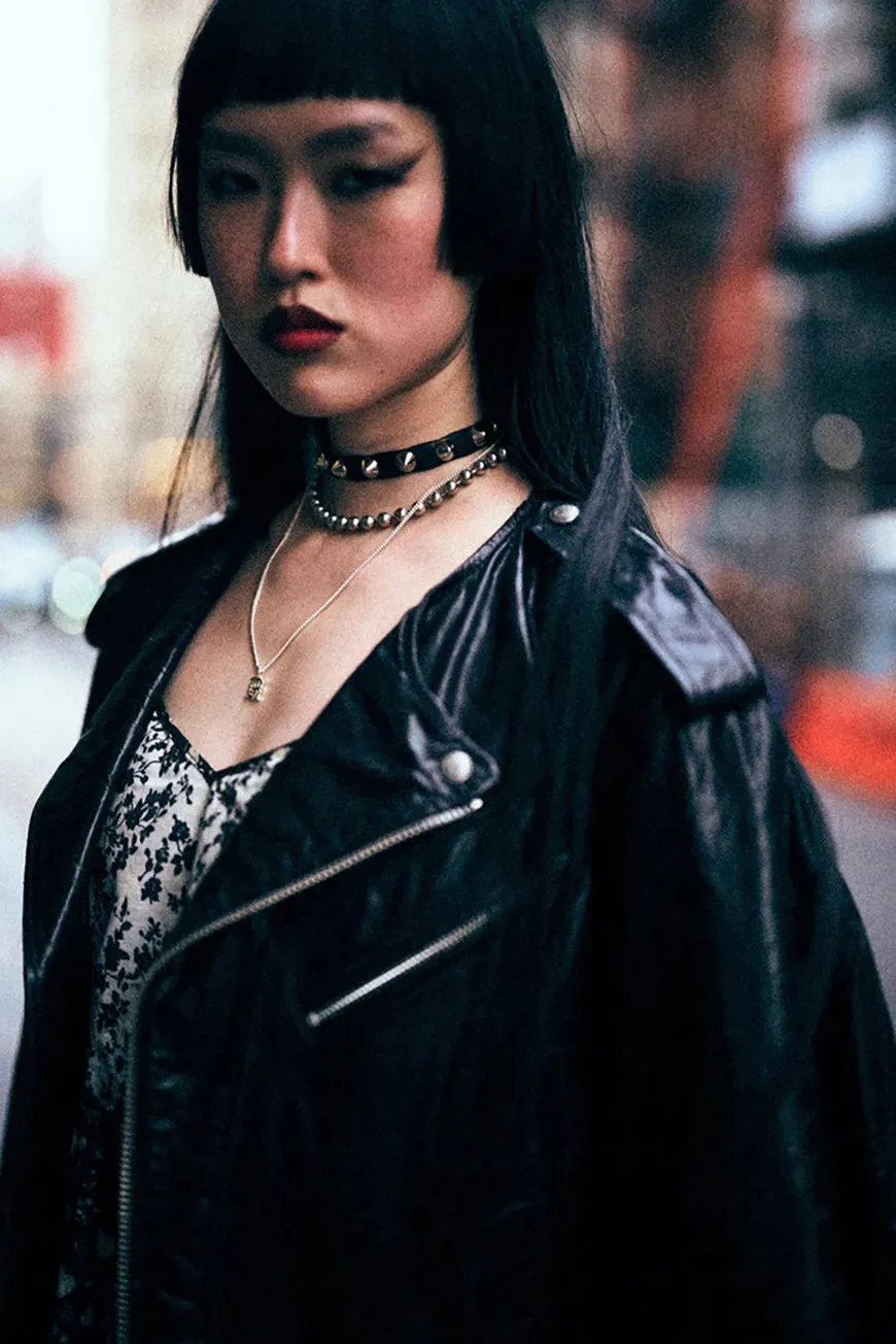 Boutique77 - ג’קט Crewneck Moto – R13WR546R674A – black – 1