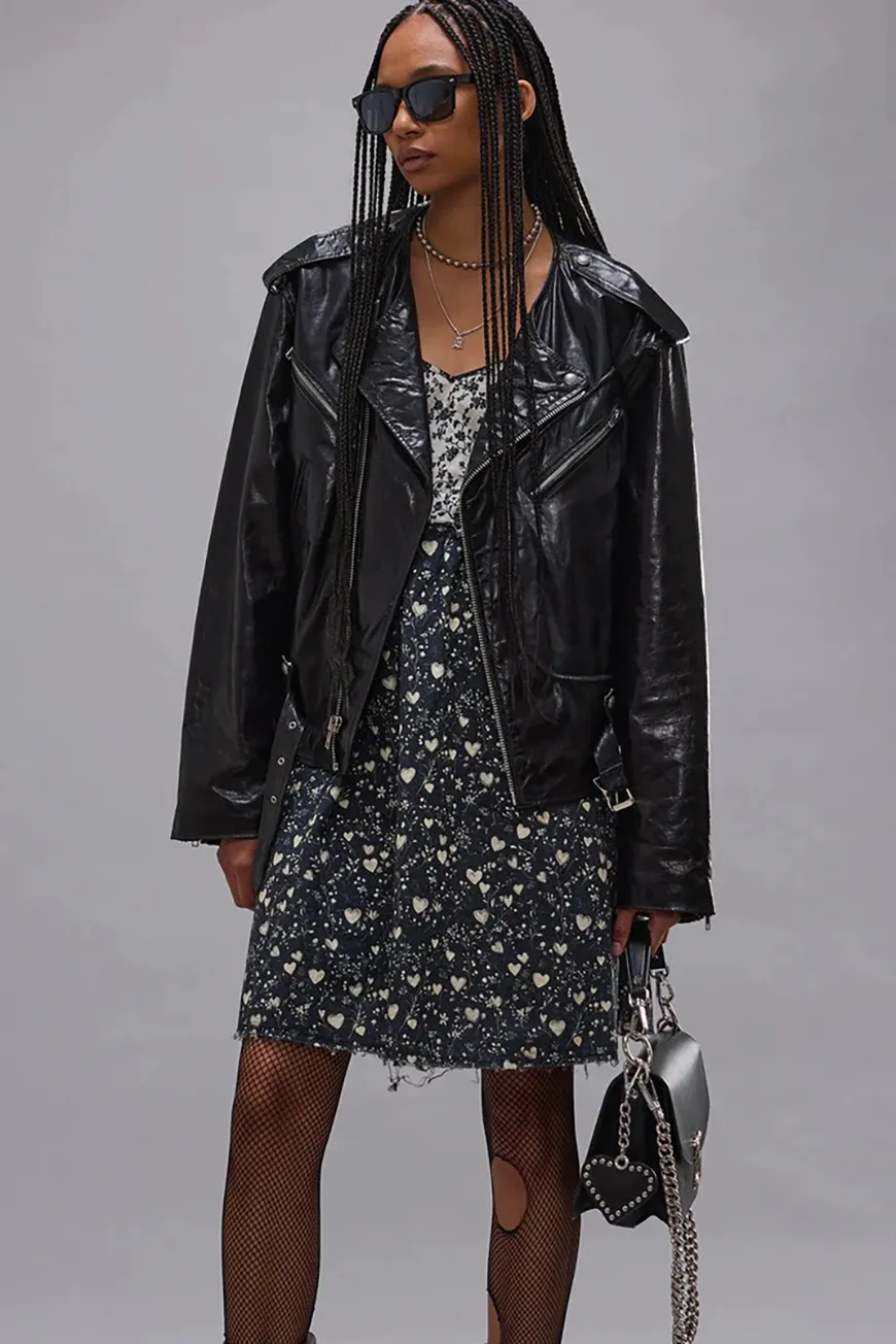 Boutique77 - ג’קט Crewneck Moto – R13WR546R674A – black – 1