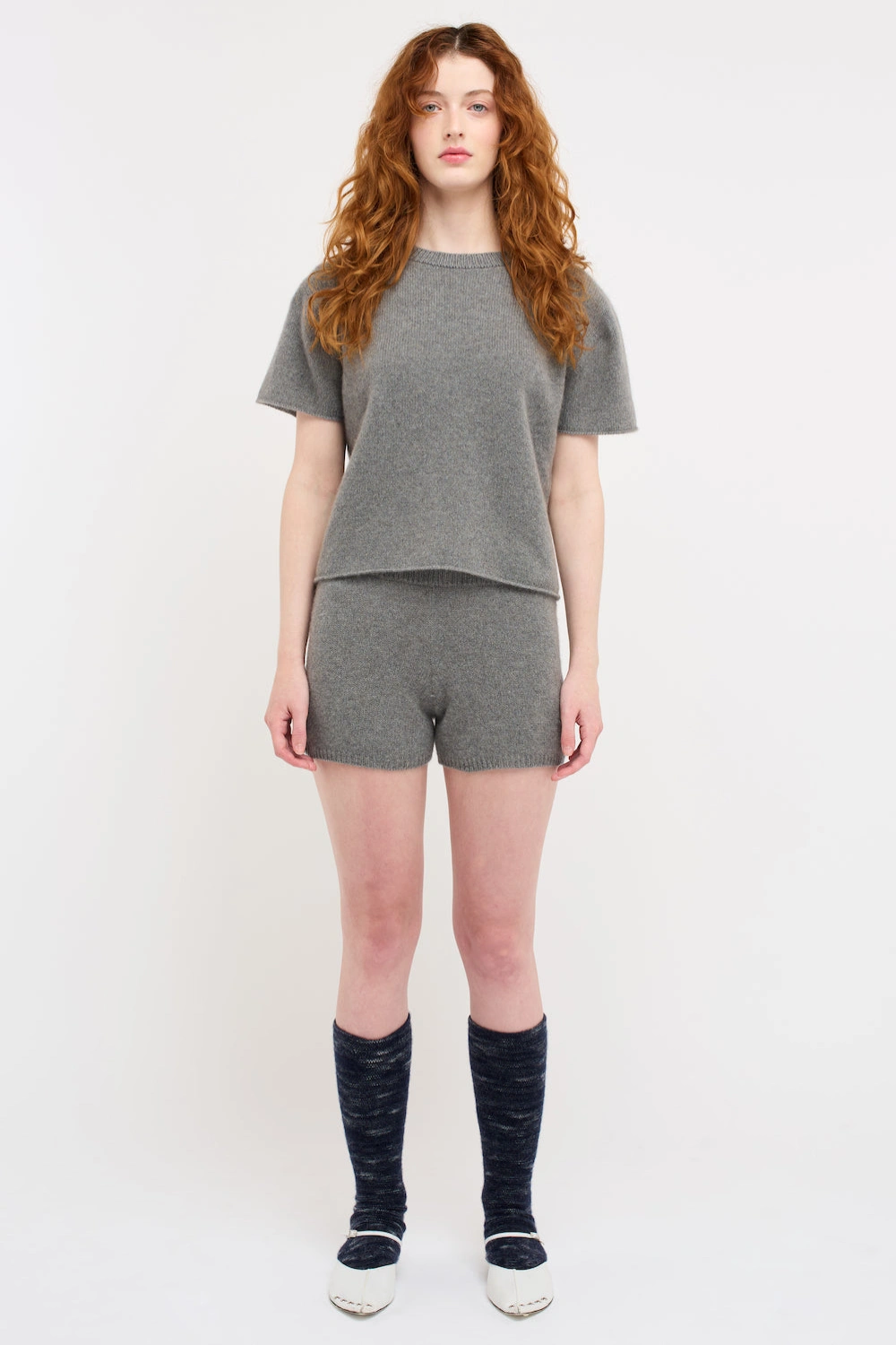 Boutique77 - חולצת טי-שירט Women's Cashmere Tee – TES-230291-050 – lightgrey – 1